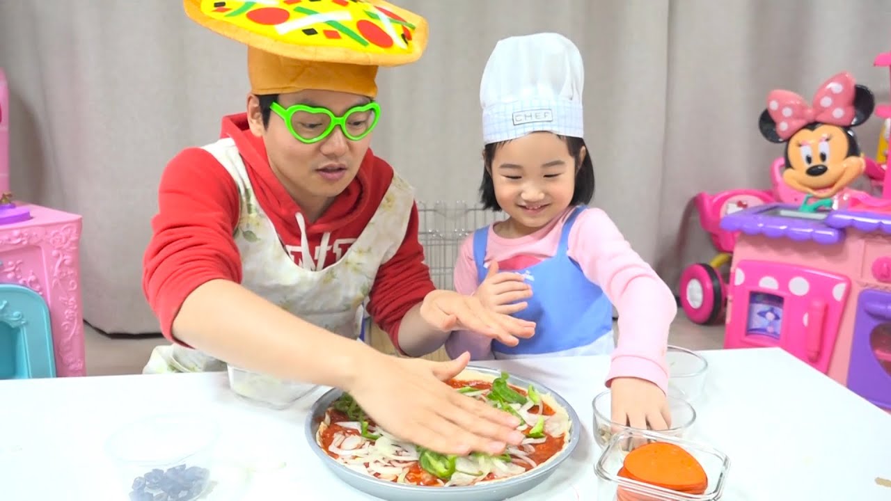 PIZZA Toys Playset 💖Mainan Masak Masakan Membuat PIZZA💖 Let's Play Boram 💖
