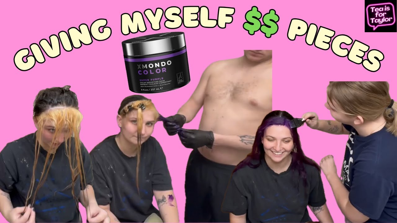 Dying My Hair at Home! | X Mondo Hair Color | Purple Money Pieces 💜