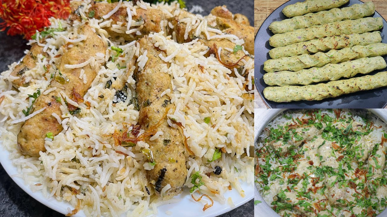 Malai Seekh Kabab Dum Biryani | EID Dawat Special Chicken Kabab Dum BIRYANI By Yasmin Huma Khan
