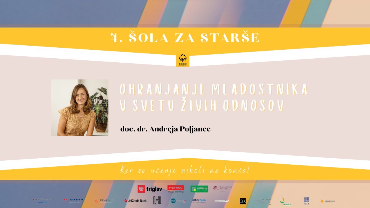doc. dr. Andreja Poljanec: Ohranjanje mladostnika v svetu živih odnosov
