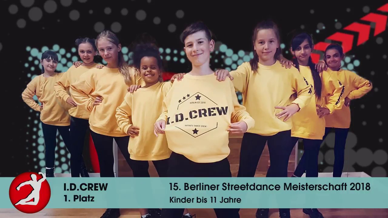 Berliner Streetdance Meisterschaften 2018 I.D. Crew 1. Platz Kids Anfänger