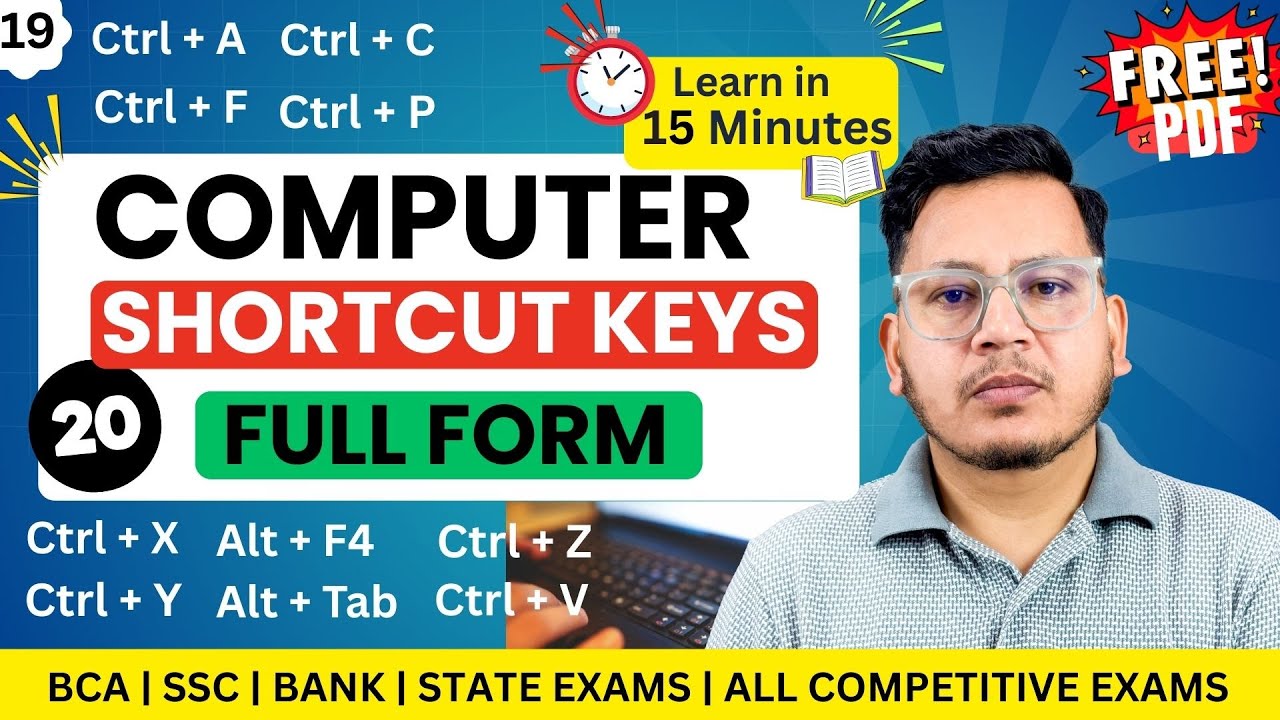 Top 20 Important Shortcut Keys | Computer & Keyboard Tricks