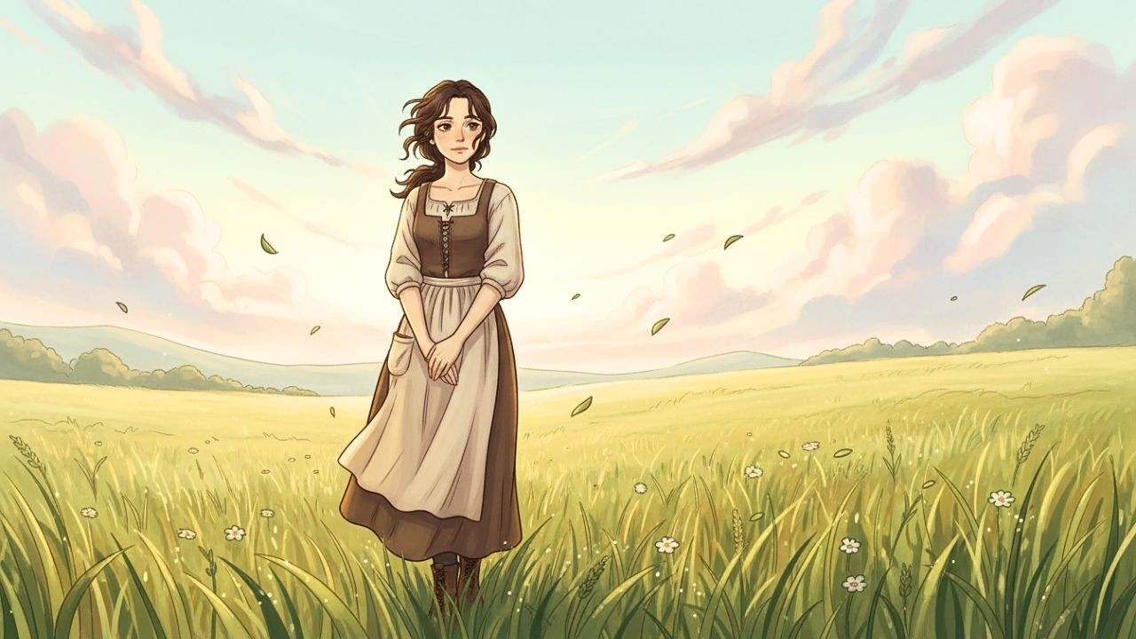 Where the countryside awakens in silence, thoughts that walk with me