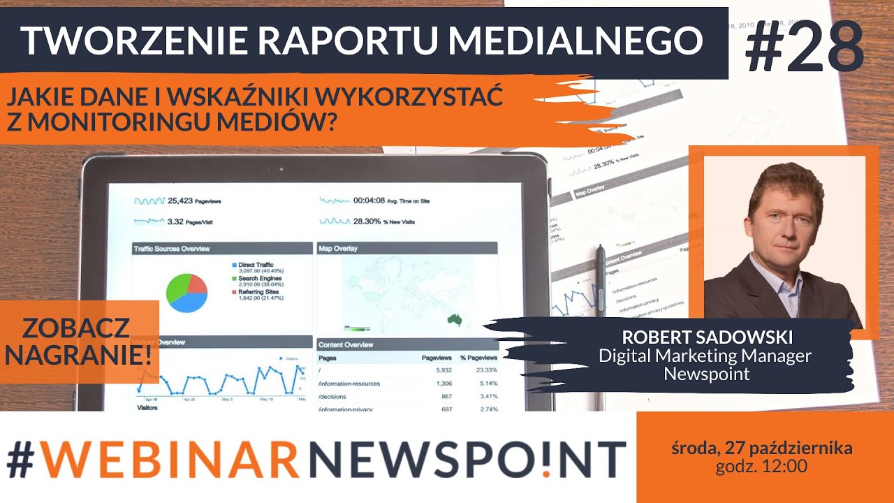 Tworzenie raportu medialnego z danych monitoringu medi&oacute;w - Webinar Newspoint