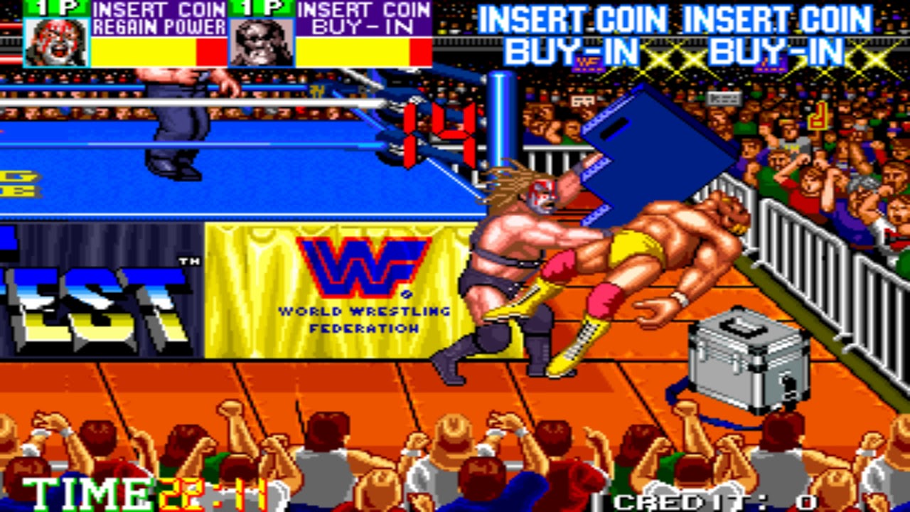 WWF WrestleFest (TAG TEAM - 2 LOOPS) 1 coin - speedrun - DEMOLITION