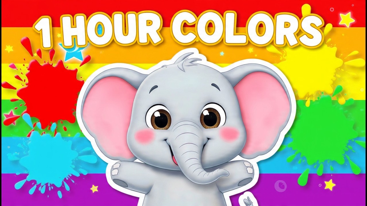 1 Hour Colors Song for Kids 🌈 | Learn Colors with Fun Animals | Toddler & Preschool Compilation