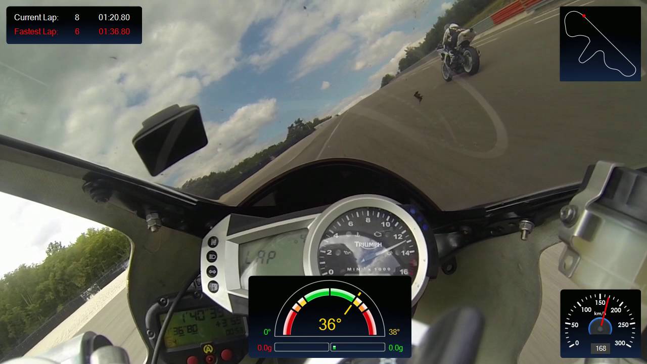 Dijon-Prenois 25/10/16 en Triumph 675 Daytona - Télémétrie 3DMS