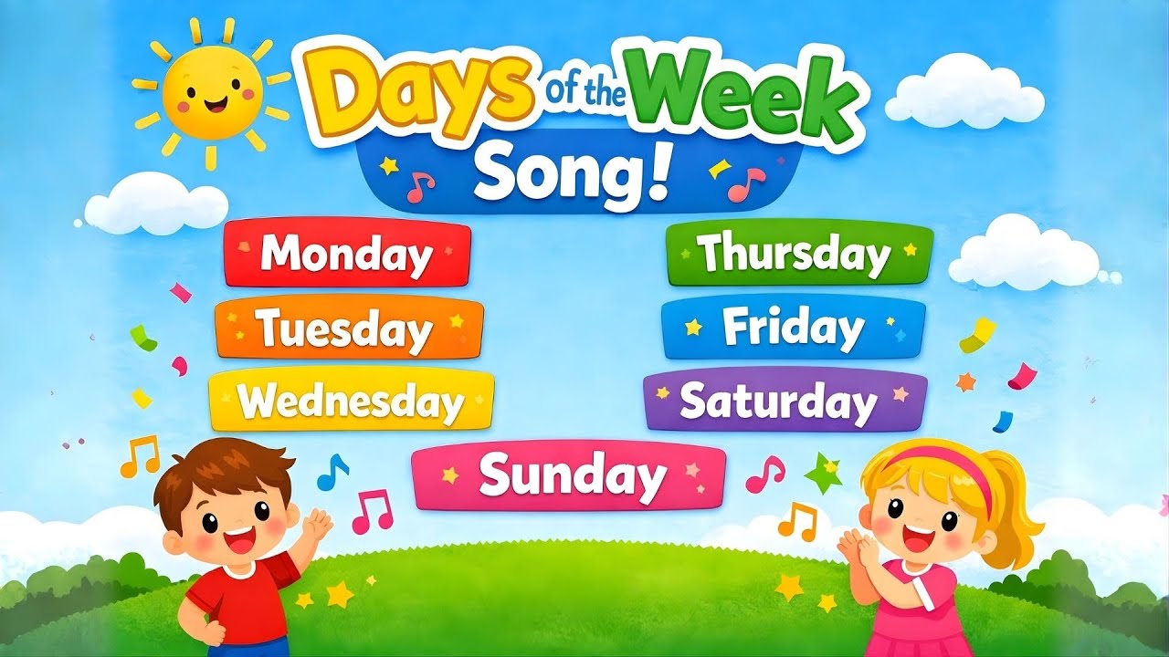 Days of the Week for Kids 🎶 | Monday to Sunday Song | Fun Learning for Children