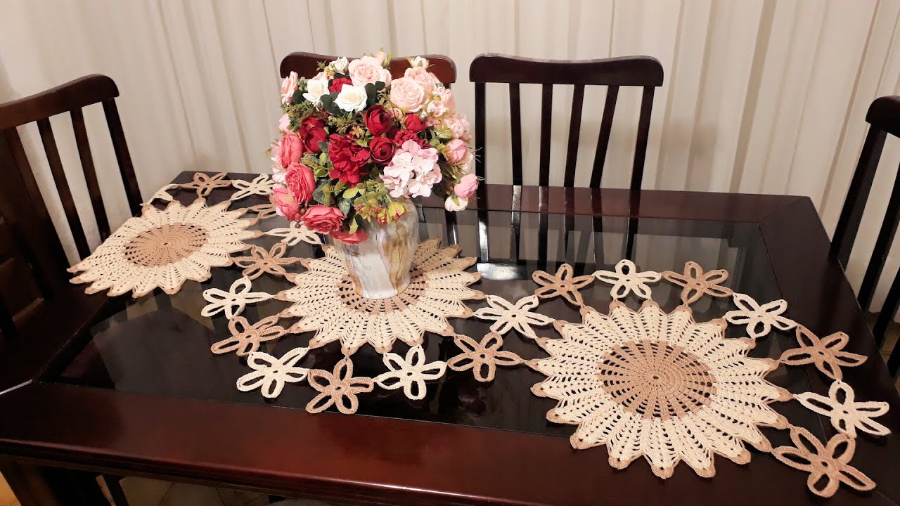 TRILHO DE MESA DE CROCHÊ | em S #crochet #trilhodemesa #decor
