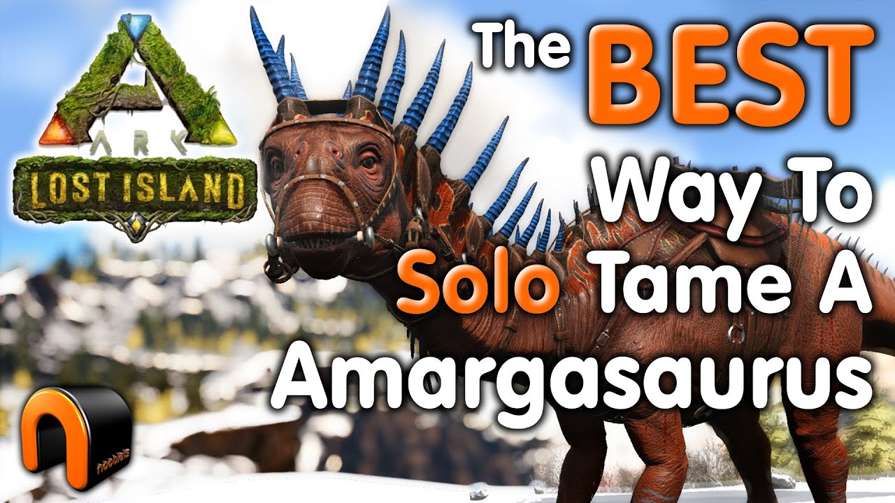 ARK How To TAME A AMARGASAURUS SOLO! Step By Step #ARK