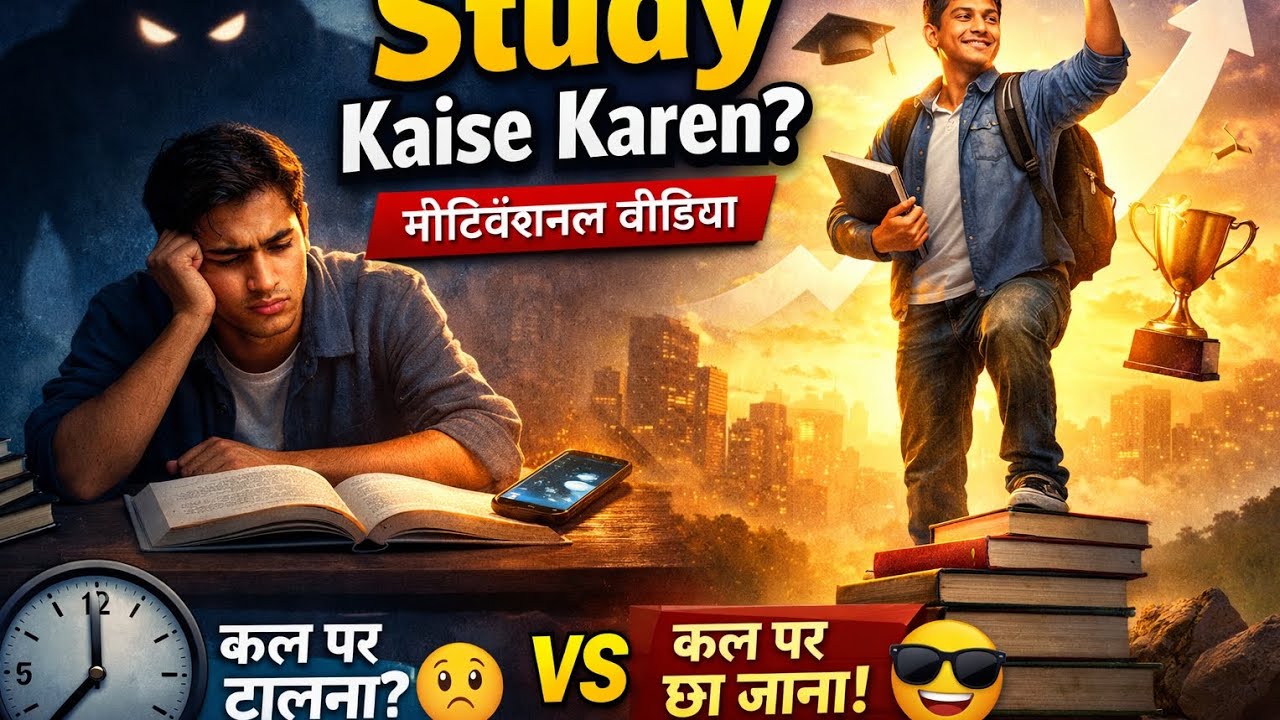 #StudyMotivation#StudyKaiseKaren#MotivationalVideo#StudentLife#SelfDiscipline#FocusOnStudy#Success