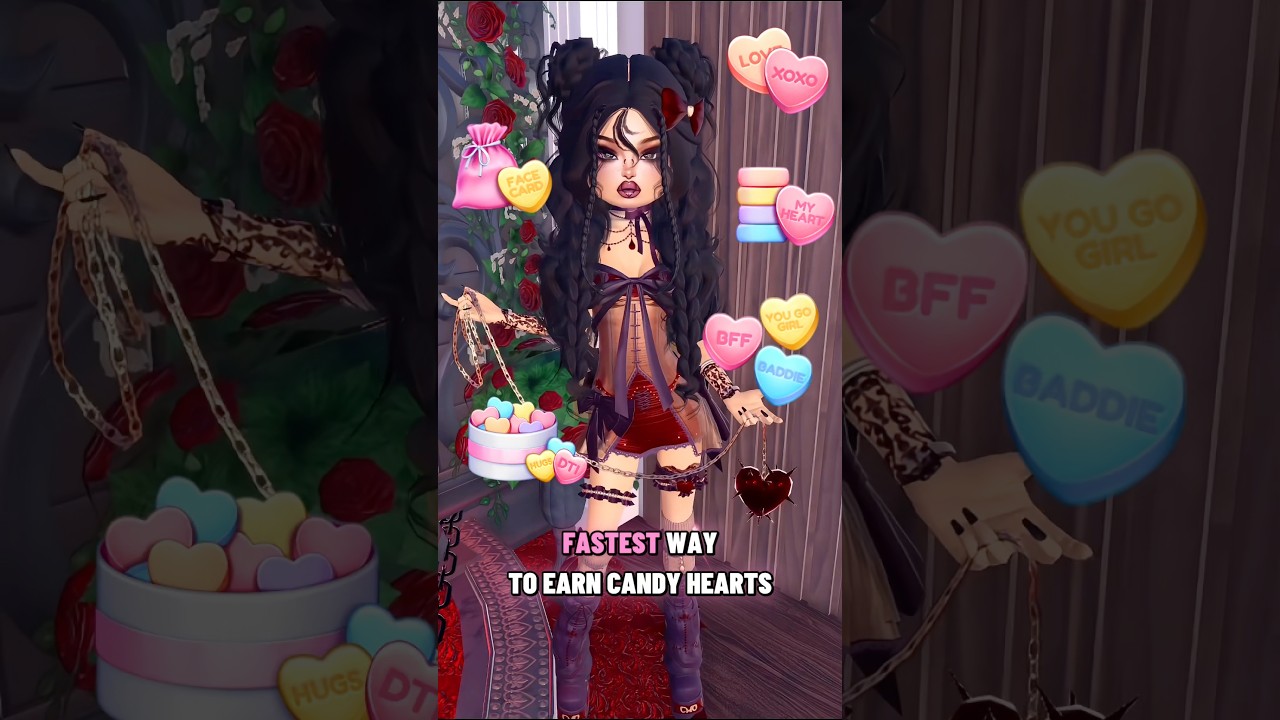 FASTEST way to earn CANDY HEARTS in Dress To Impress 💖 #dti #dresstoimpress #roblox
