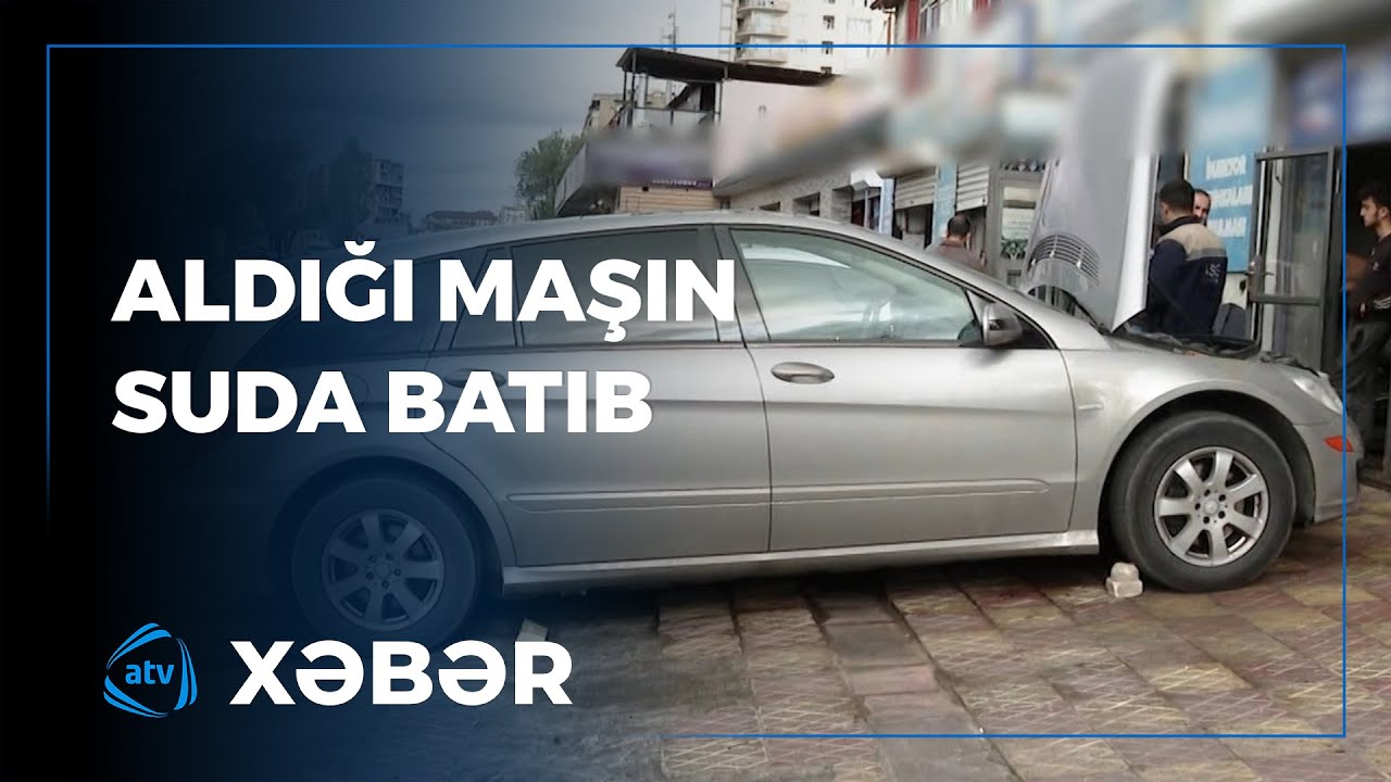 Su altında qalan maşınların vəziyyəti