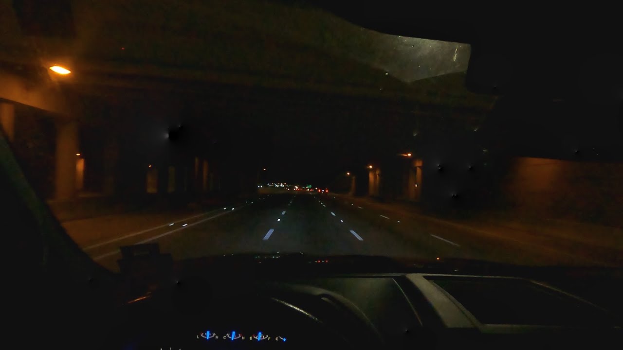 55% Windshield Tint POV Night Drive. Lifted F150