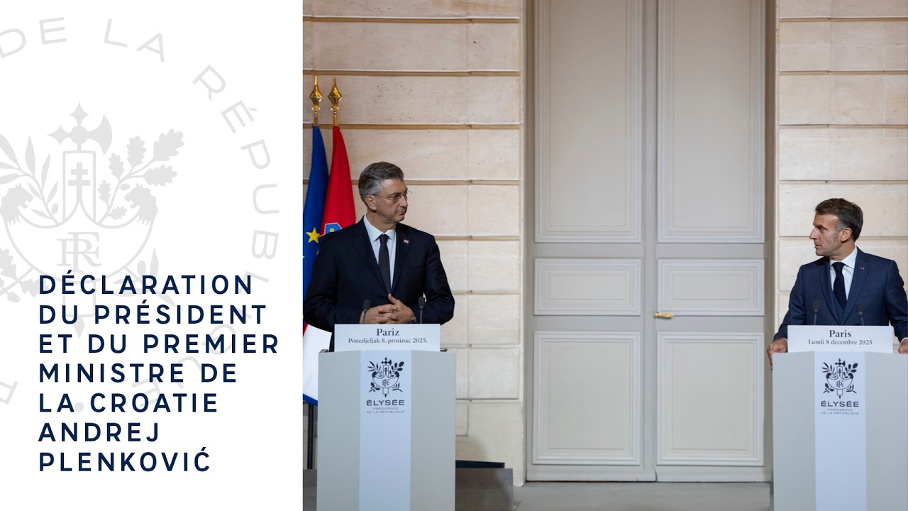 Déclaration du Président Emmanuel Macron et du Premier ministre de la Croatie Andrej Plenković.