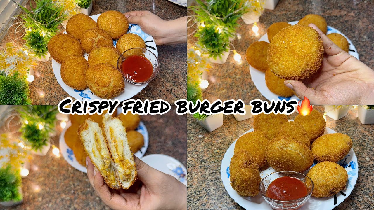 Crispy Fried Burger Bun 😋|Ramadan special 2026|Iftar snacks |crispy meat bun |fried bun |
