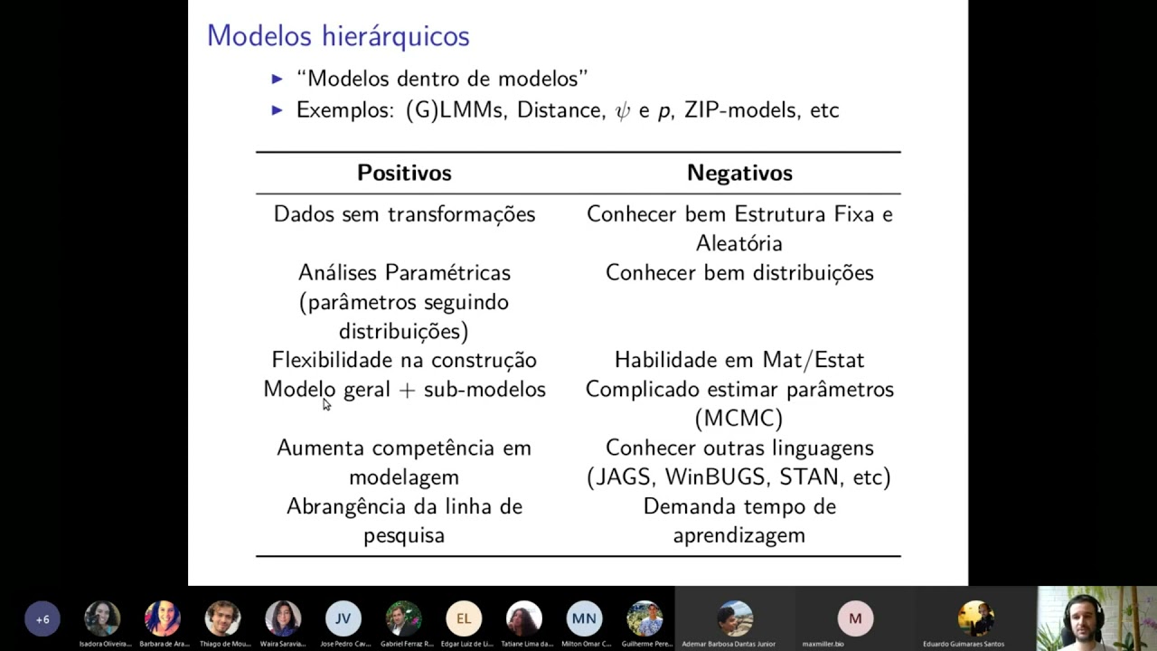 4_Extensões dos Modelos Lineares: pontos positivos e negativos dos modelos hierárquicos