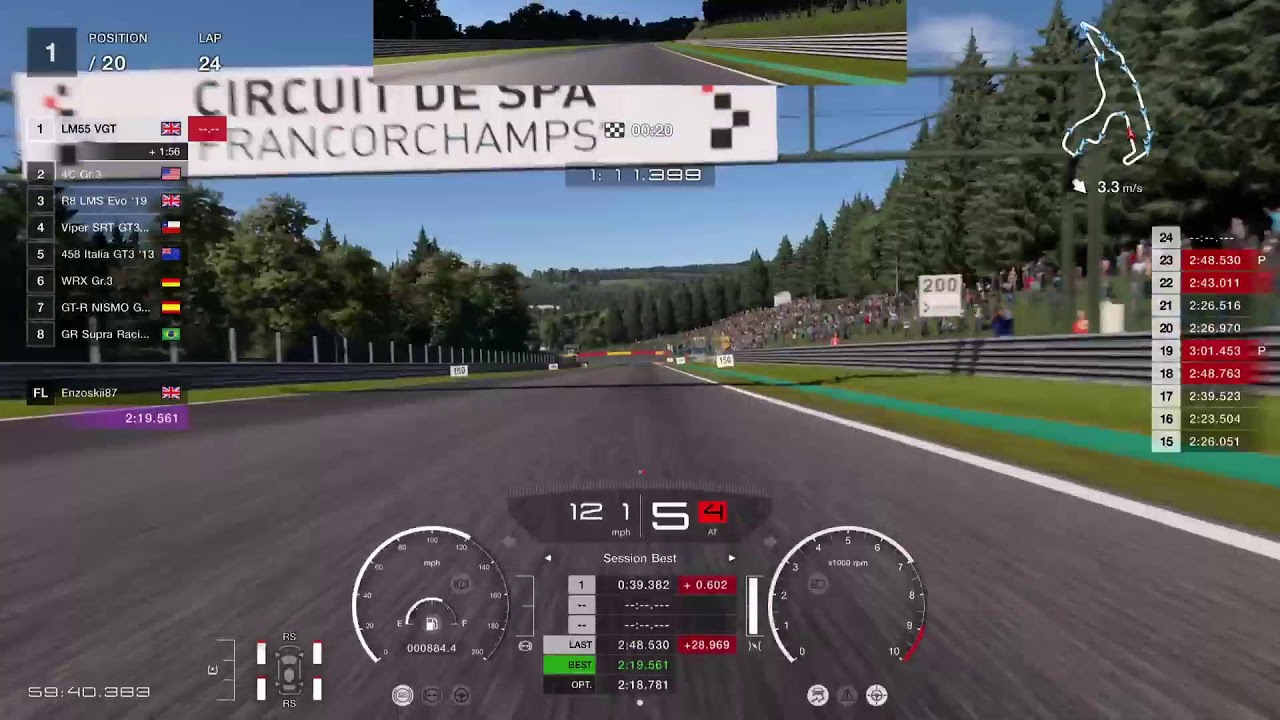GT 7 Online Spa 1hr race