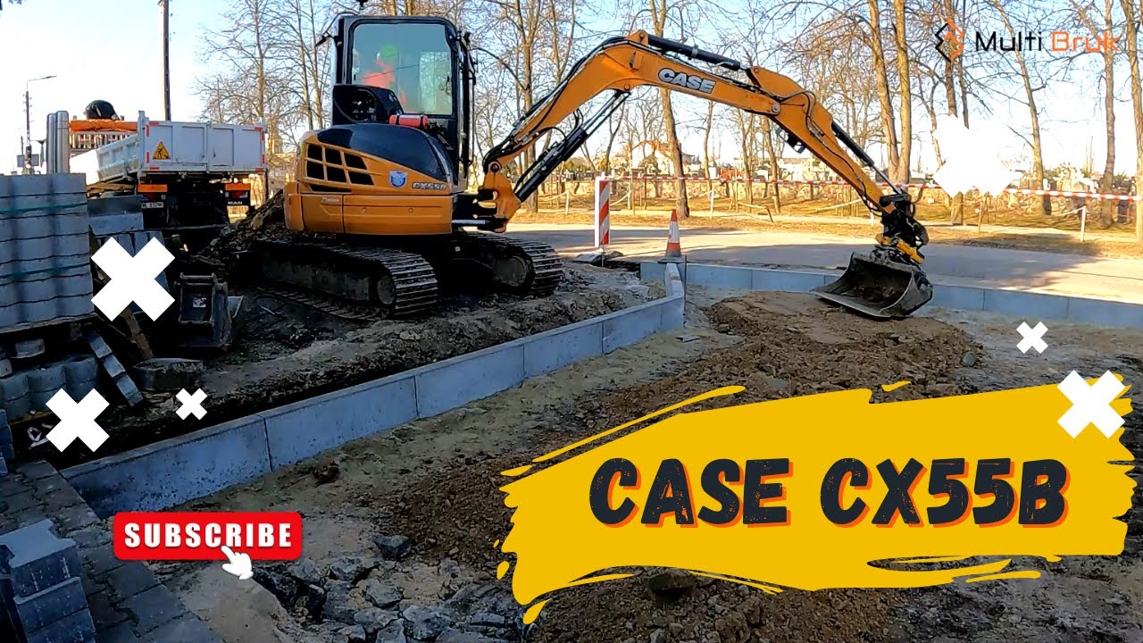 Koparka Case | Engcon | Korytowanie wjazdu, załadunek, kostka behaton
