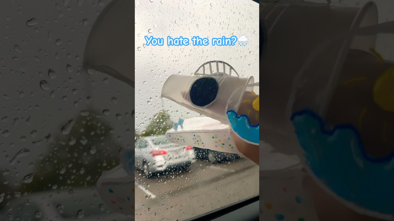 I love the rain!☔️#lalyworldpop #youtubeshorts #dragonpuppets #puppeteer #rain #viral #water #trend