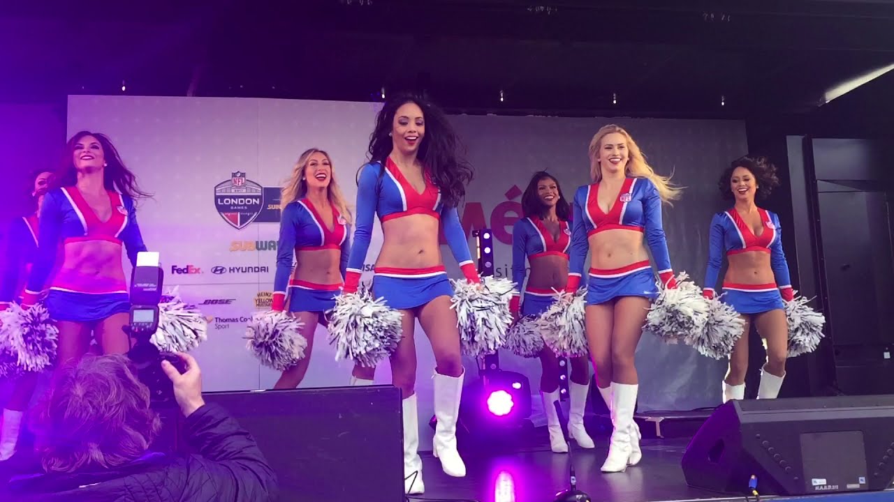NFL All Star Cheerleaders (L.A. Rams) at NFLUK Tailgate Party, Twickenham, London 29/10/17