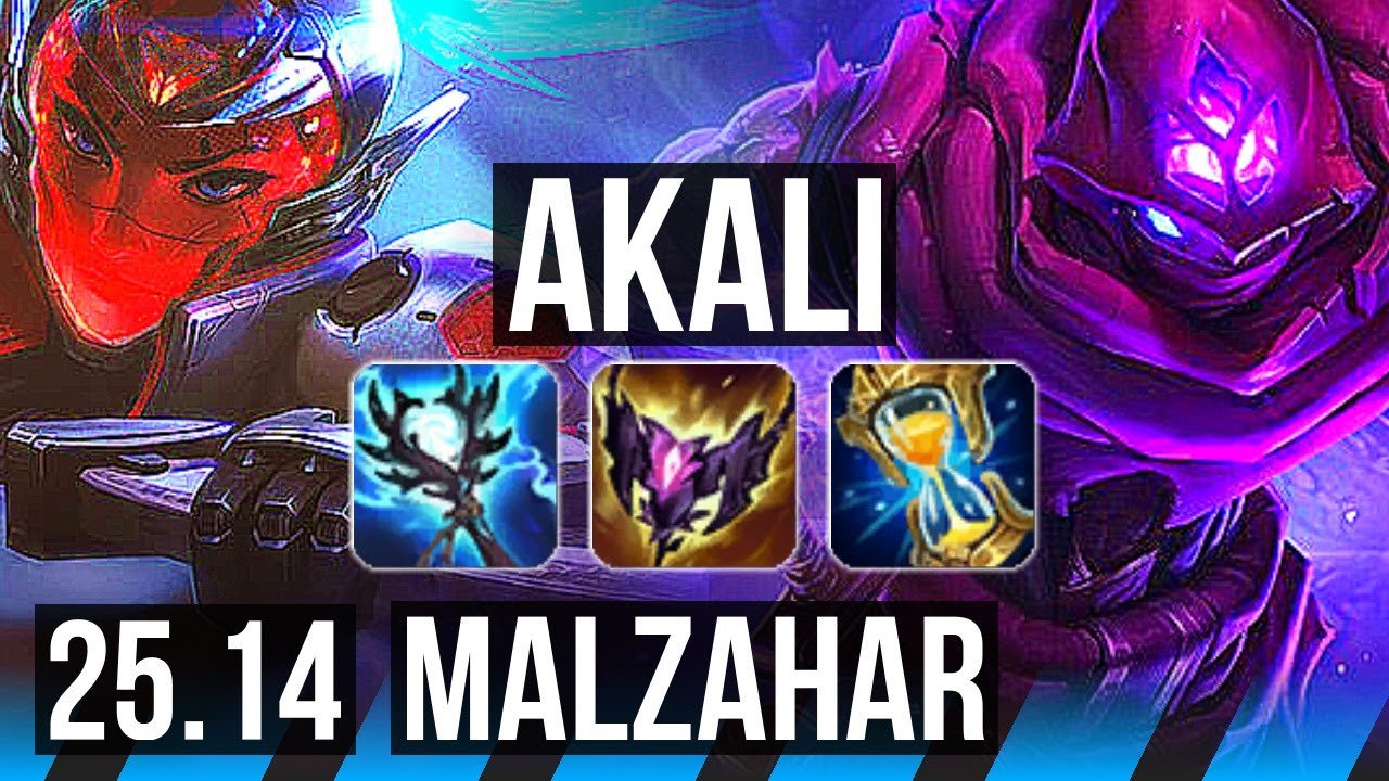 AKALI vs MALZAHAR (MID) | 12/1/14, Legendary | KR Diamond | 25.14