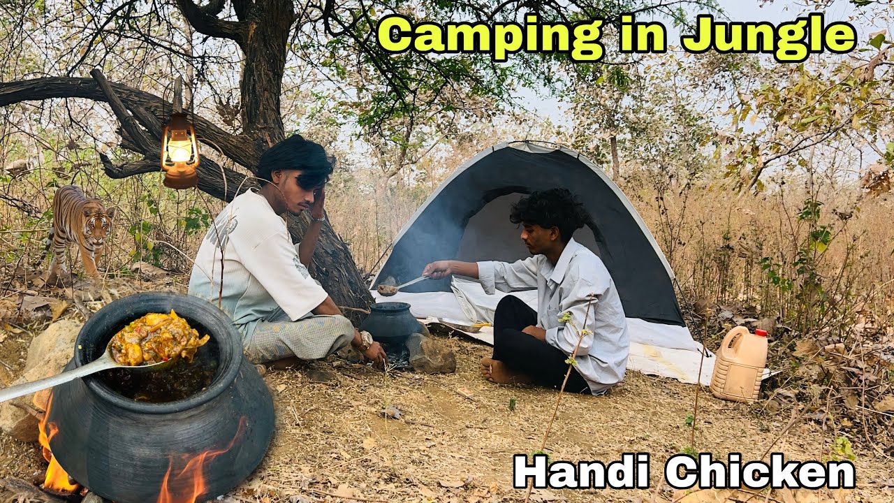 24 hours survival in jungle | हांडी चिकन