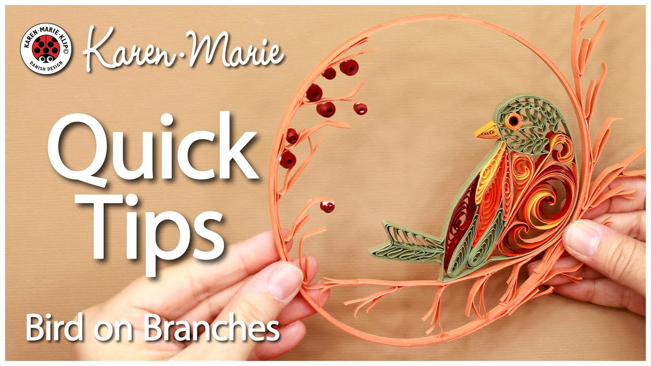 🧡 Bird on a Branch Wreath | Quilling QuickTips