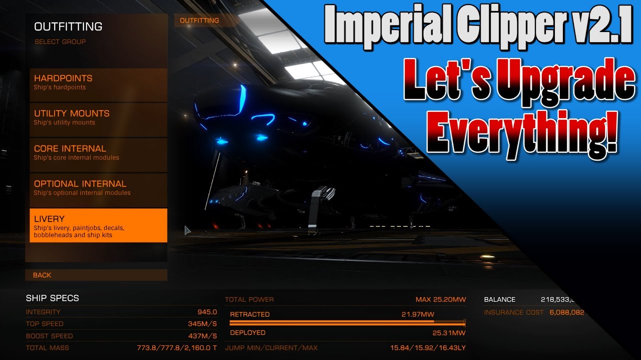 Elite Dangerous - Imperial Clipper v2.1 - Did Somebody Say Upgrades?