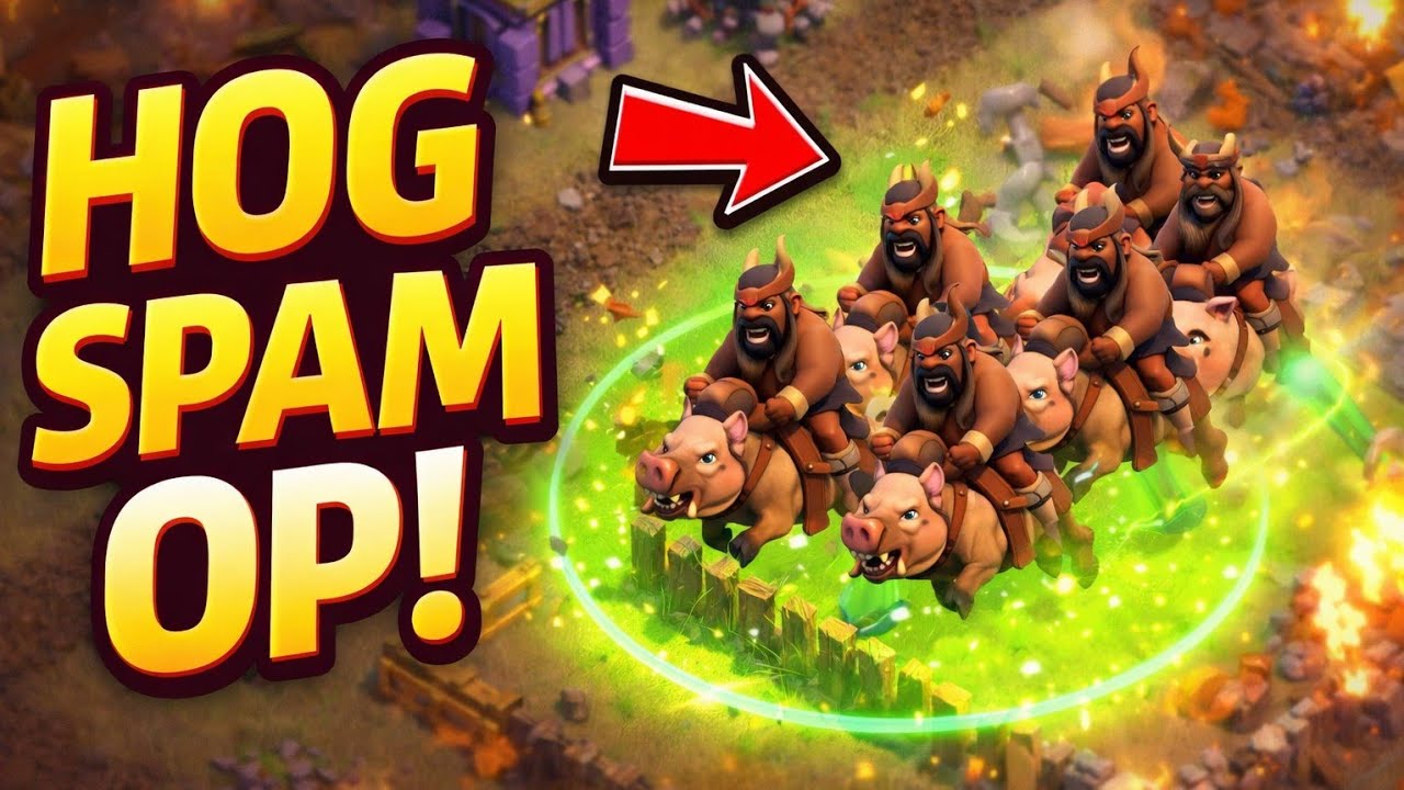 Hog Spam in Clan War Battles | COC GAMEPLAY #4