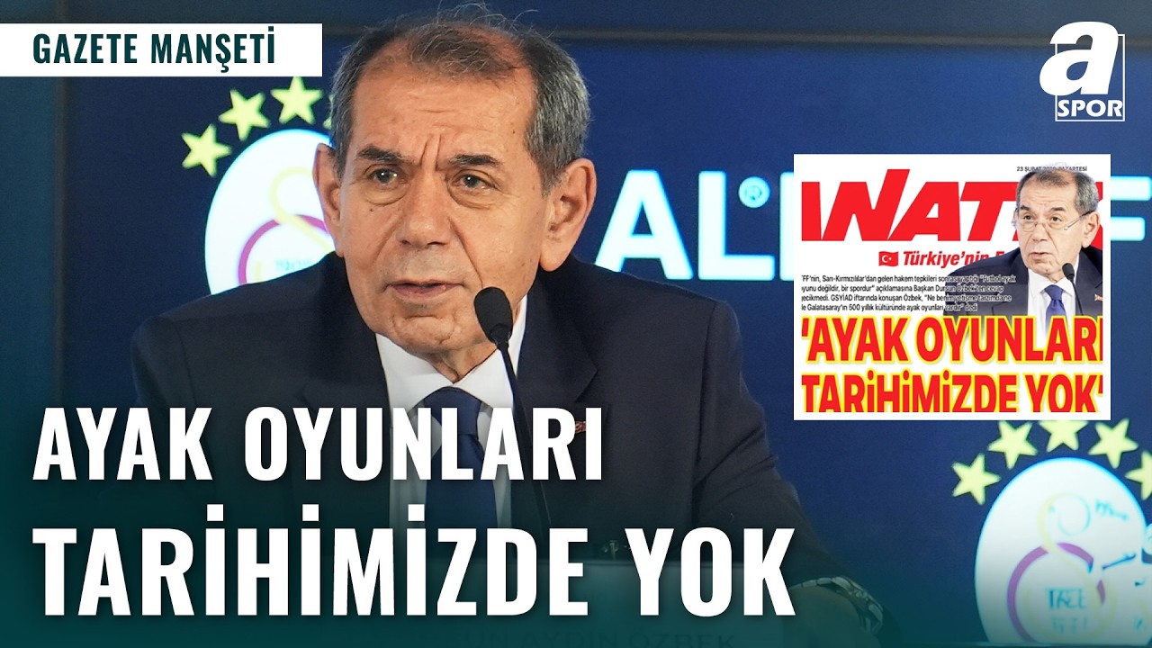 Galatasaray Başkanı Dursun Özbek'ten TFF ye Cevap