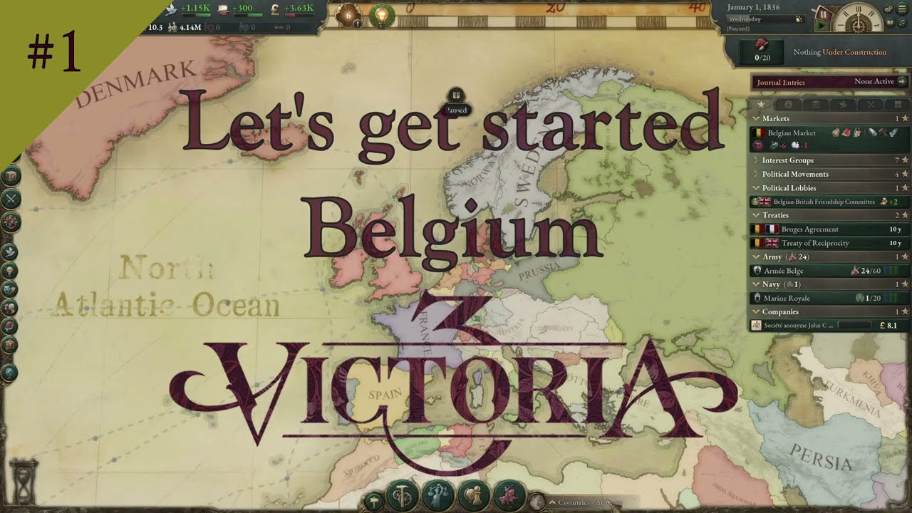 Let's get Started with Belgium in Victoria 3 - Ep. 1