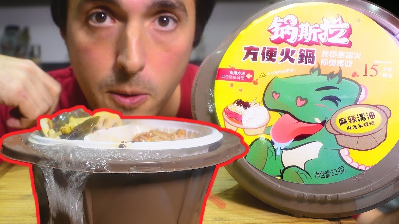ASMR SPICY Chinese Dino Hot Pot ( No English Directions Oh No) | Nomnomsammieboy