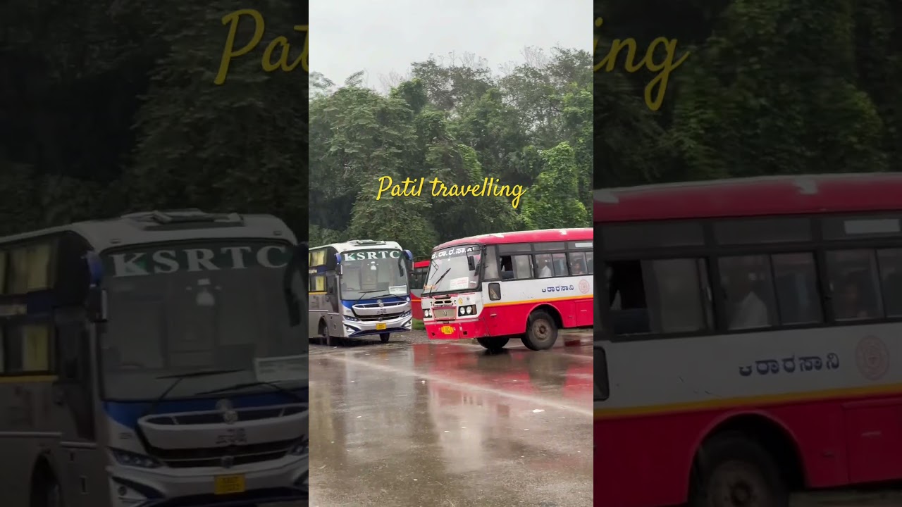 Dharmasthala Bus stand 😍🌱🌨️ #ksrtc #kkrtc #nwkrtc #bmtc #bus #travel #karnataka #game #kannda