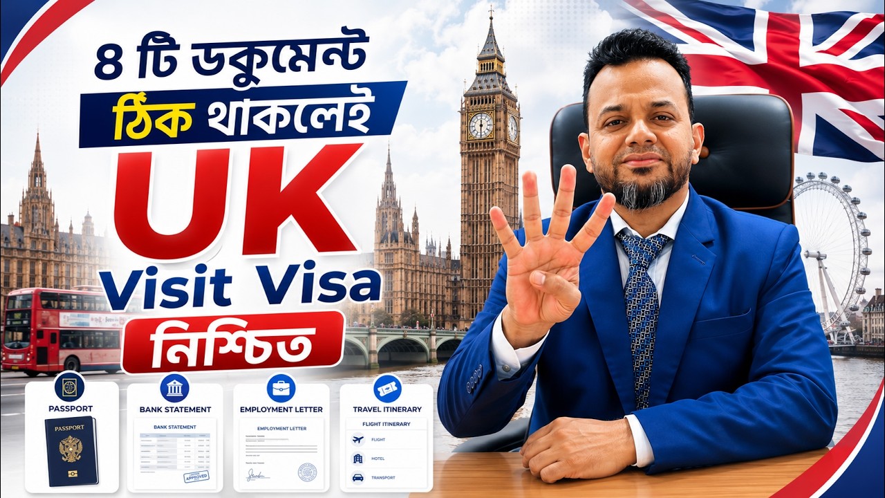 ৪টি ডকুমেন্ট ঠিক থাকলেই UK Visit Visa নিশ্চিত! 🇬🇧 | UK Tourist Visa Requirements 2026