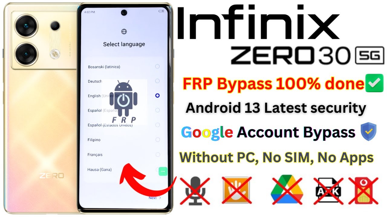 -New Infinix Zero 30 5G FRP Bypass 2024 [Without PC] All Infinix Android 13 Google Account ✅GMail ID