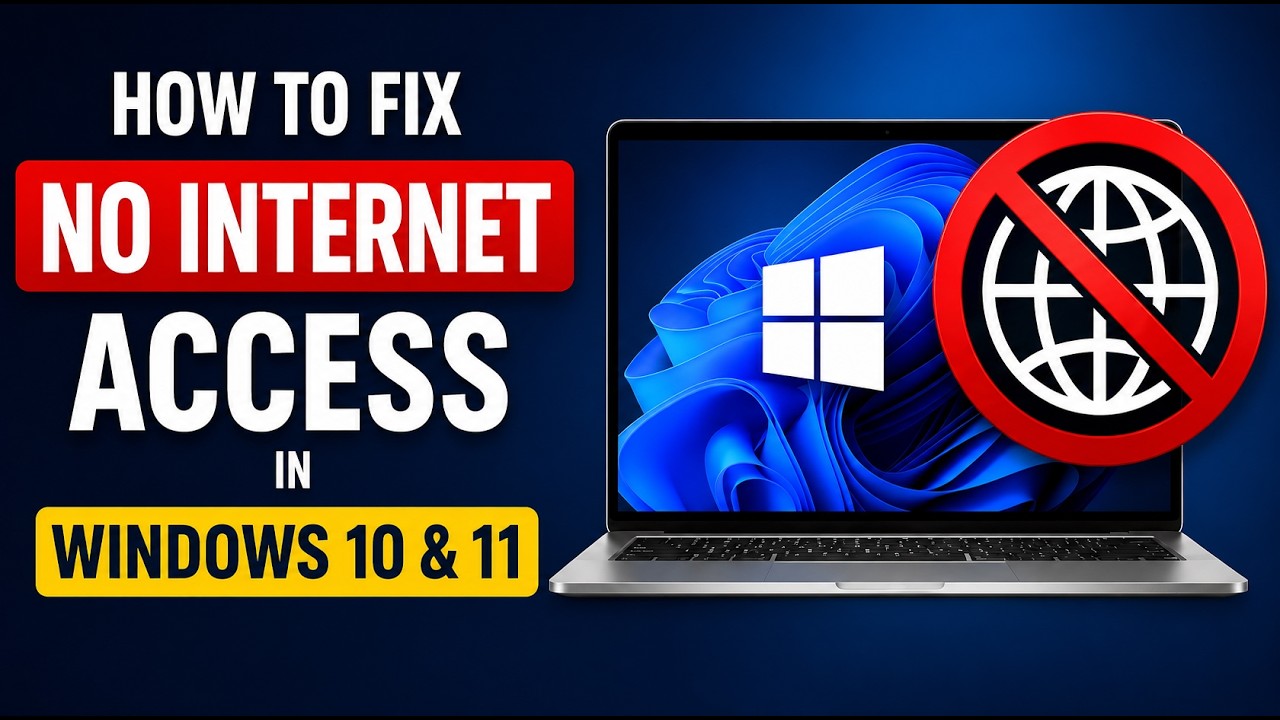 How to Fix No Internet Access in Windows 10 & 11 (Complete Network Repair Guide)