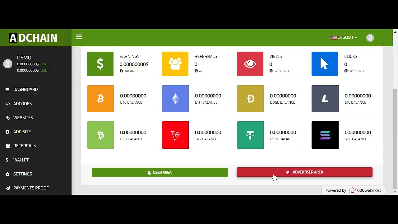 ADCHAIN - Crypto Advertising Network Platform PHP SCRIPT