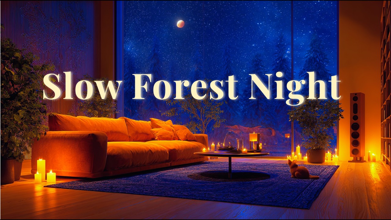 Slow Forest Night ｜ 1 Hour Night Lo-fi for Relax & Sleep 🌙