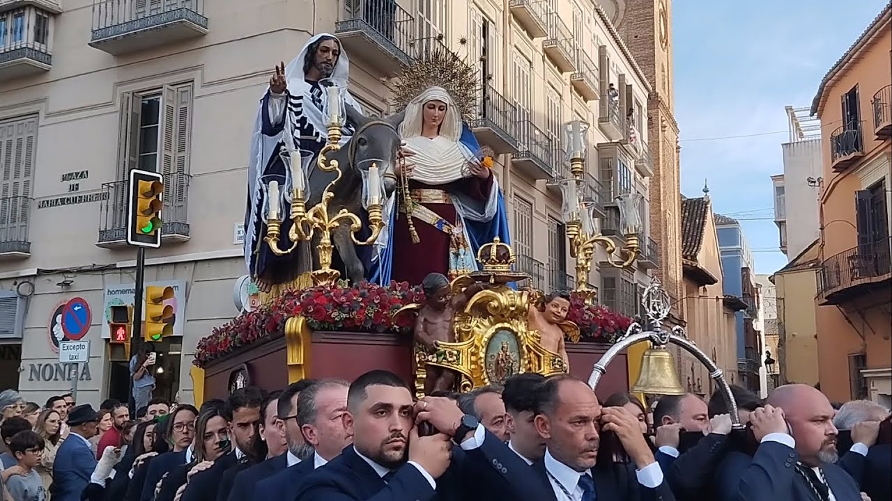 Traslado de la hermandad de la Pollinica. Málaga, 2025.