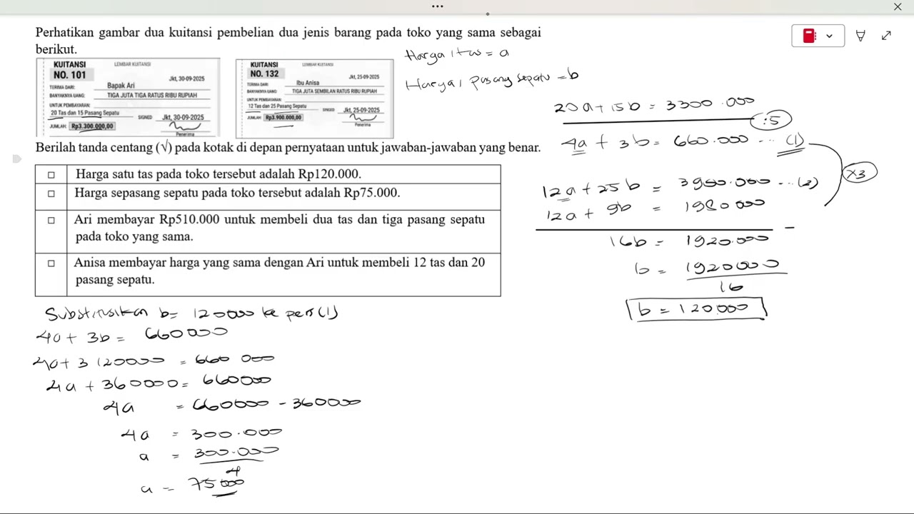 Try Out Siaga TKA SMP Matematika Buku Erlangga (13)