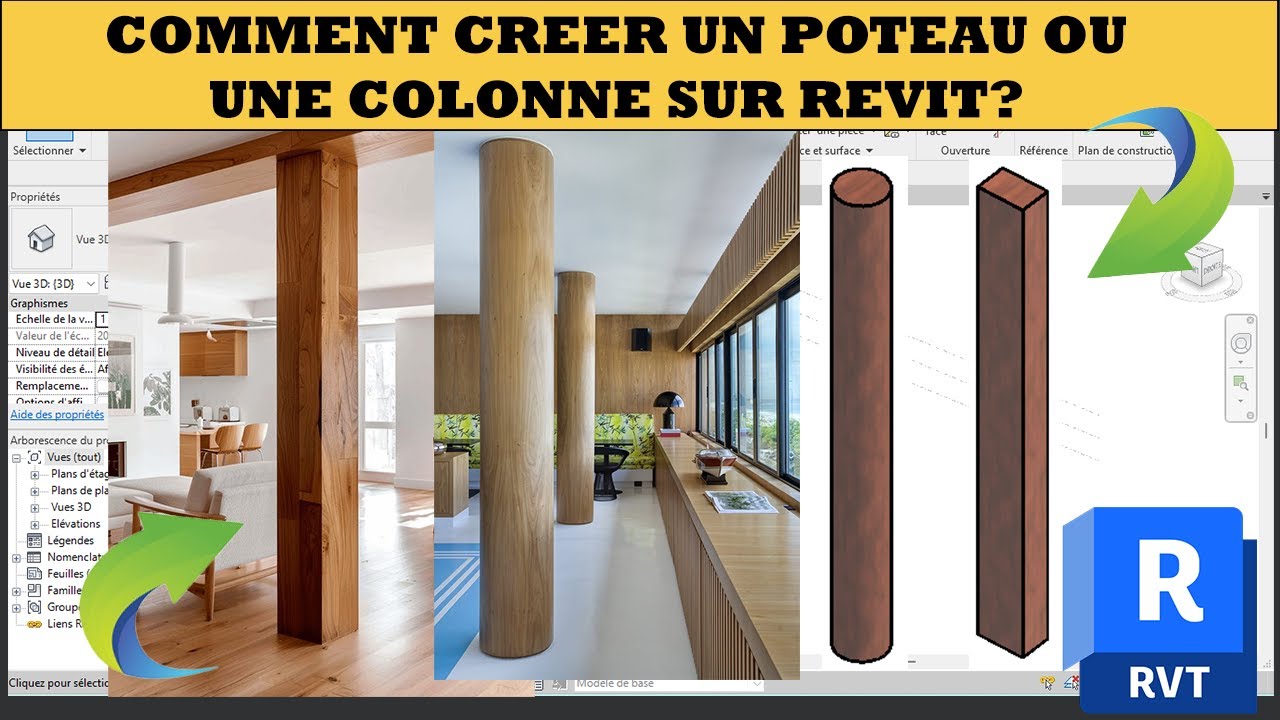 Comment créer un poteau ou une colonne sur revit?