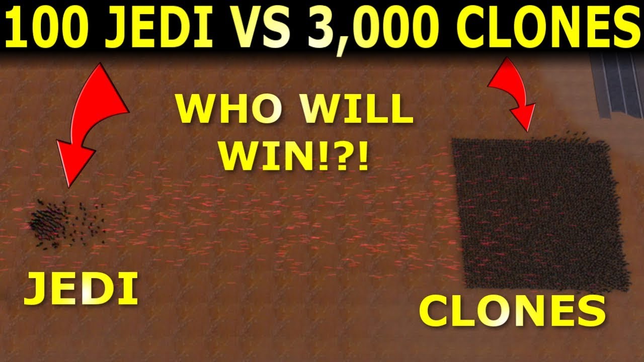 100 Jedi Vs 3000 Clone Troopers 💩