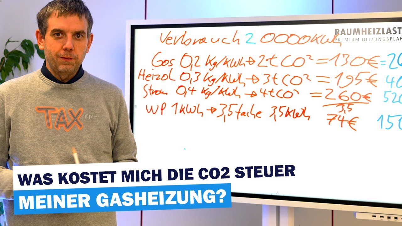 Was kostet mich die CO2 Steuer meiner Gasheizung.