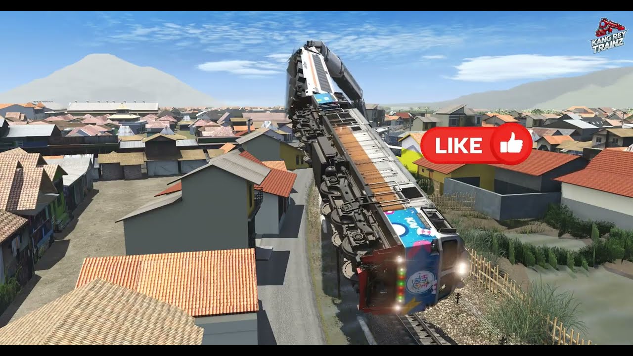 Kereta Api Melewati Polisi Tidur Dari Stasiun leles