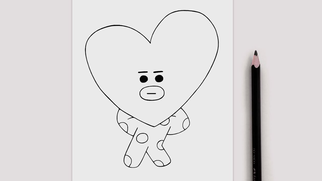 ⭐️❤️ COMO DIBUJAR TATA BT21 | PASO A PASO