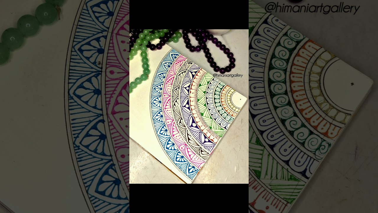 Draw an easy and simple mandala with me 🌈🎊✨ 