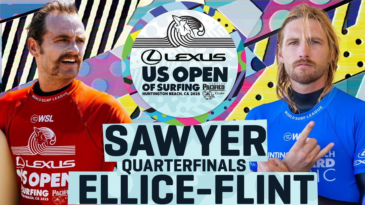 Kai Ellice-Flint vs Steven Sawyer I Lexus US Open of Surfing 2025 Longboard - Quarterfinals
