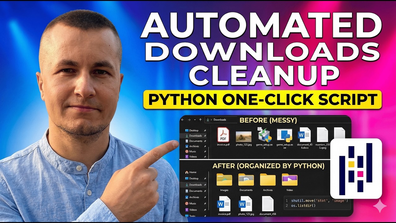 How to Auto-Clean Your Downloads Folder in 1 Second (Python Tutorial)