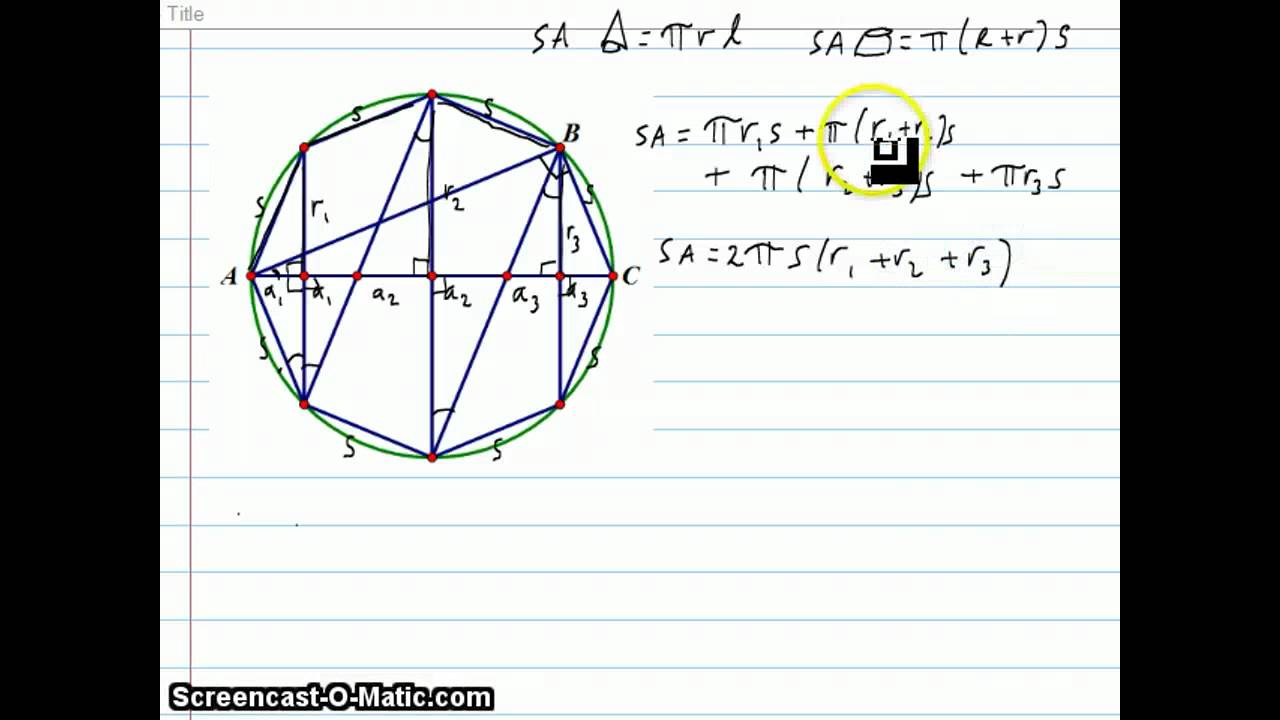 Archimedes Surface Area Of Sphere II